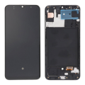 LCD za Samsung A30S/ A307F + Touch Screen crni WITH FRAME (INCELL)