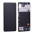 LCD za Samsung A51/ A515F (GH82-21669A) + Touch Screen crni WITH FRAME F-ORG SP