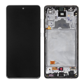 LCD za Samsung A72/ A725F + Touch Screen crni SA OKVIROM OLED (regular size) FULL ORG (China)