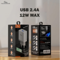 Kucni punjac KONFULON JK77 2.4A sa micro USB kablom beli 1m