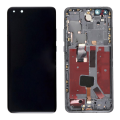 LCD za Huawei P40 Pro + touch screen WITH FRAME crni OLED FULL ORG (China)
