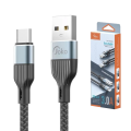 Kabel KONFULON DL41, 5A, 120W, USB na Type-C sivi 1m