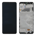 LCD za Samsung A22 4G/ A225F + Touch Screen crni WITH FRAME F-ORG SP
