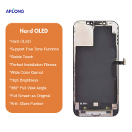 LCD za IPhone 12 Pro Max + touch screen crni APLONG (HARD OL...