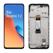 LCD za Xiaomi Redmi 12 + touch screen crni WITH FRAME FULL O...