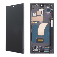 LCD za Samsung S23 Ultra/ S918B + Touch Screen crni WITH FRA...