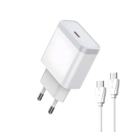 Kucni punjac LDNIO Q122 PPS PD, 27W sa kablom Type-C na Type-C kabel beli