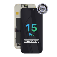 LCD za IPhone 15 Pro + touch screen crni (REPART ULTRA) SOFT OLED